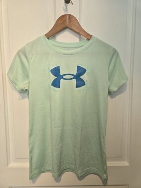 Under Armour Women's Tech™ Twist Graphic Size Small T-Shirt - Mint/Blue.